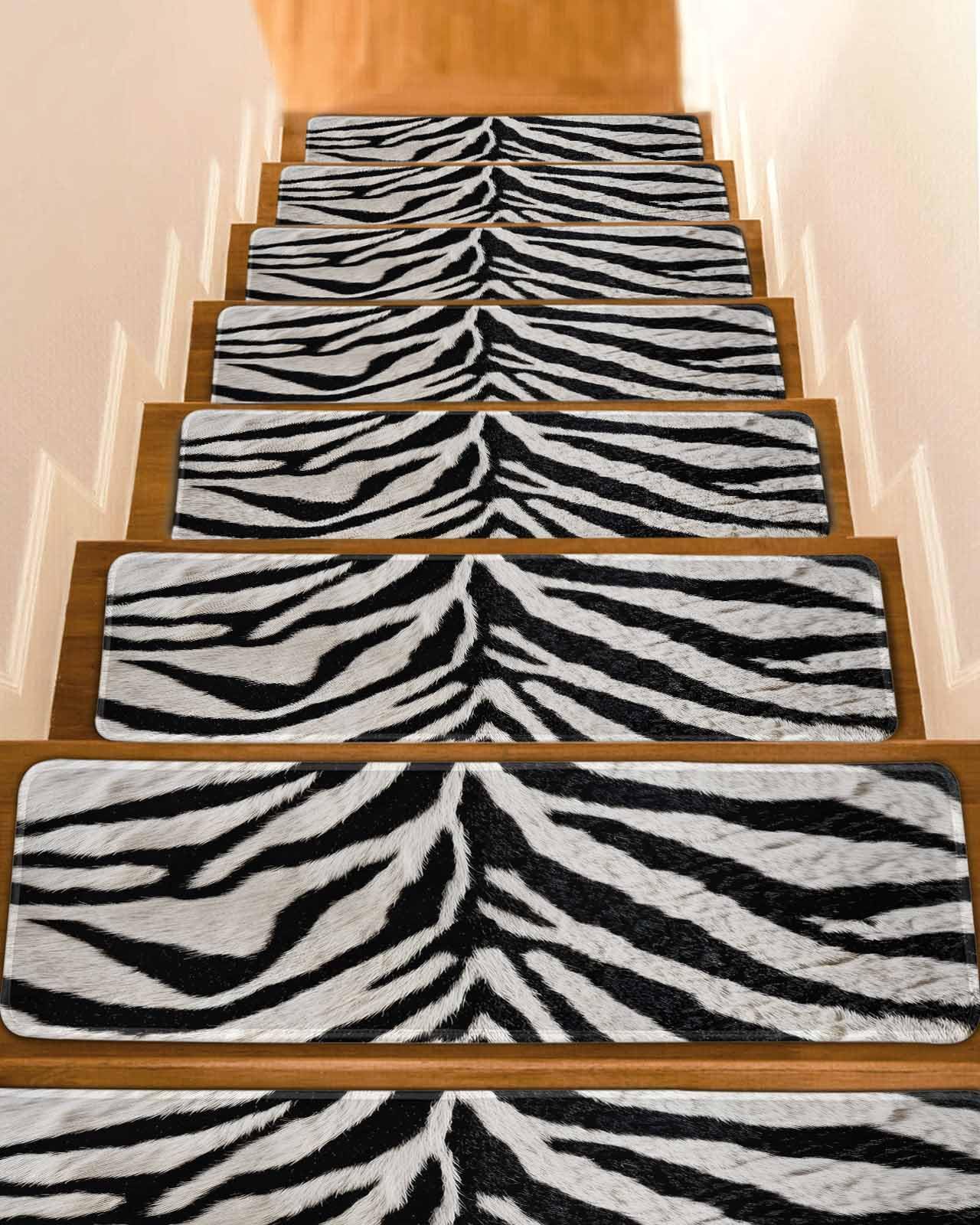 Amazon.com: Chees D Zone Zebra Print Stair Treads, 15 Pack, 8x30in