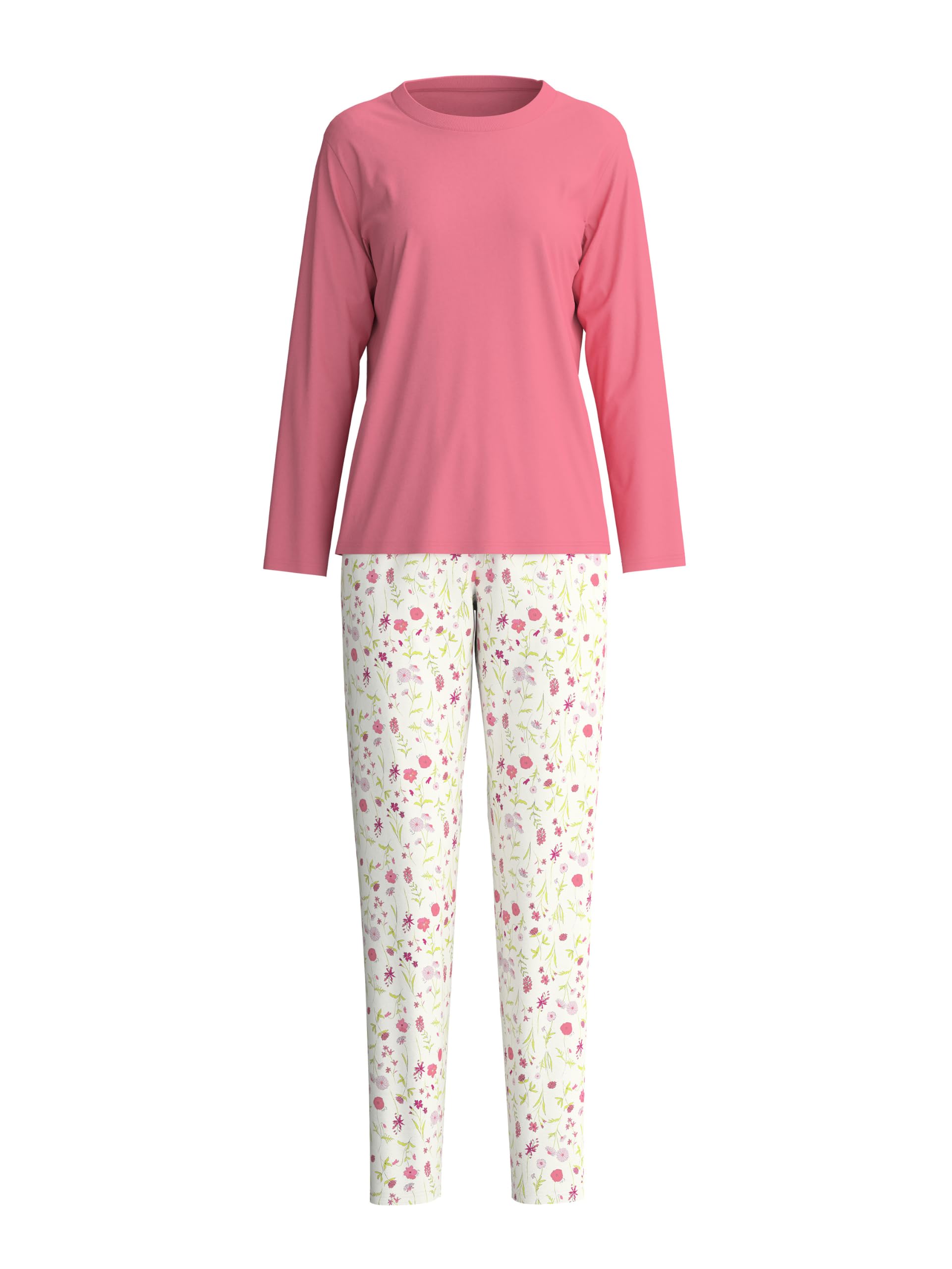 CALIDA Cotton Special Pyjama Damen | langer Schlafanzug aus 100% Baumwolle, atmungsaktiv und klimaregulierend