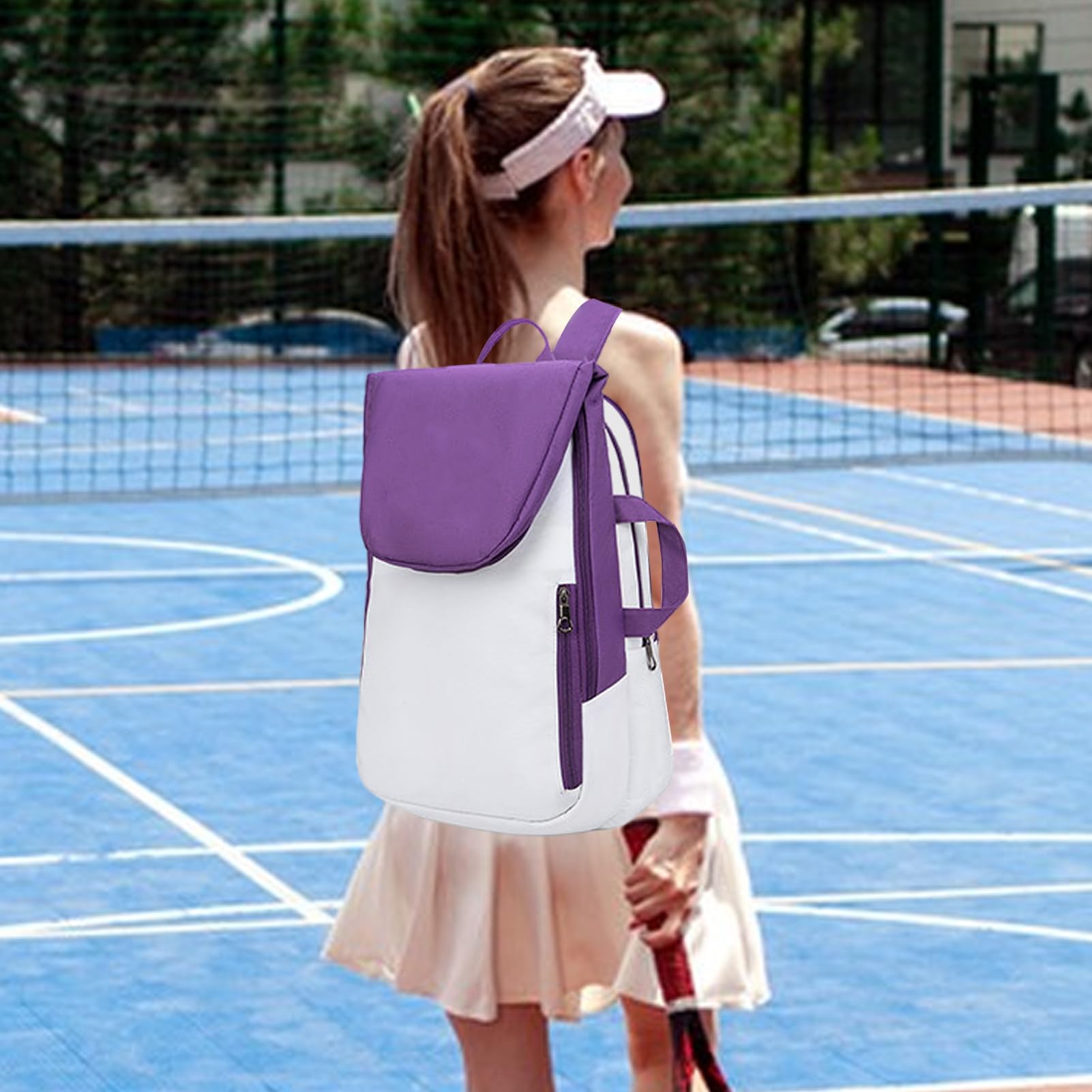 Zaino da tennis da donna, borsa sportiva da tennis, borsa impermeabile da 50 l, zaino multifunzionale per sport da uomo, contiene 3 racchette