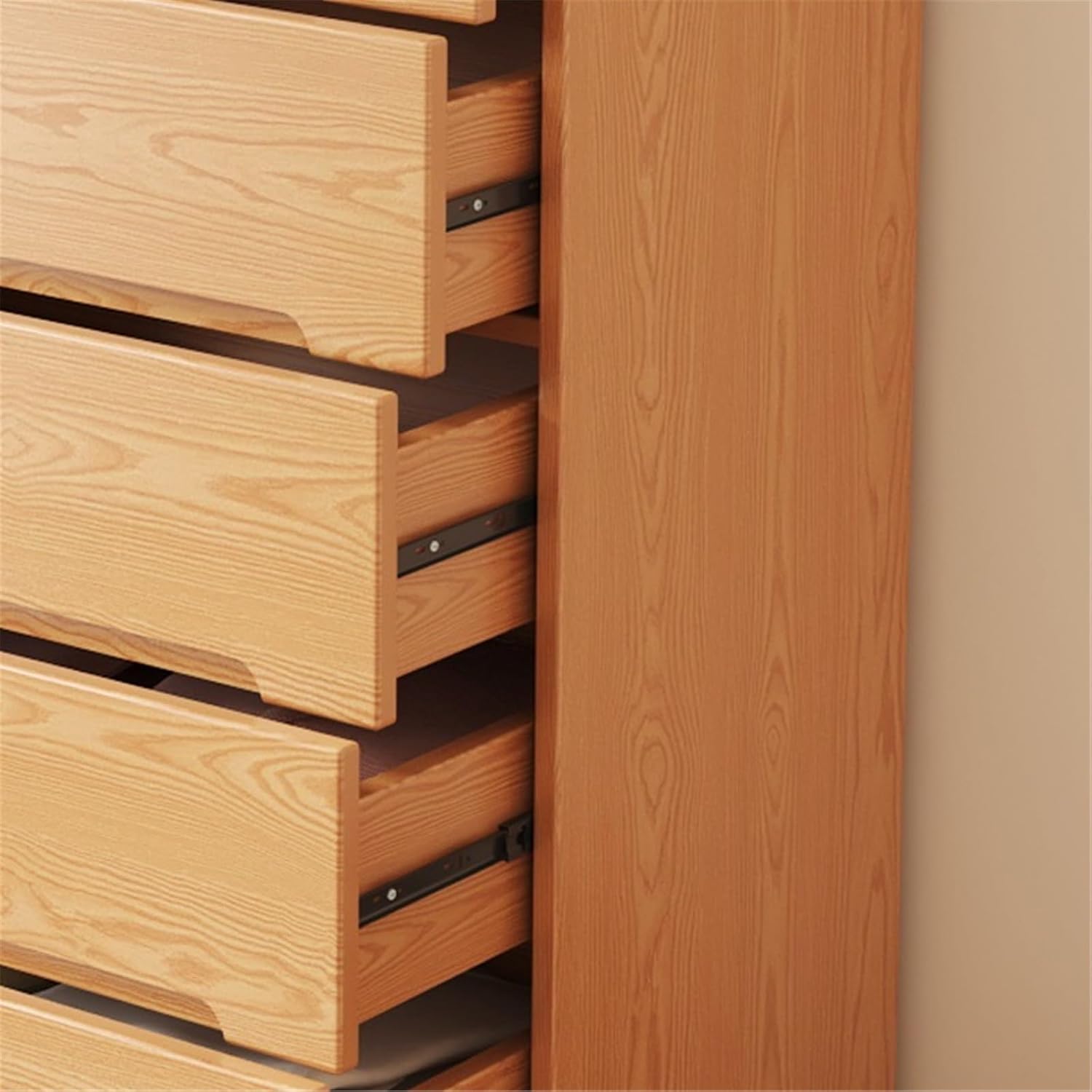 引出しごと入れ替えができるデザインタワーチェストシリーズの新登場！ 全段スライドレール付き 【SOUTHER】 幅60 奥行40 高さ173.5  日本製 完成品 タワーチェスト チェスト タワー ハイチェスト 全段レール付き リビング収納 たんす | 衣類収納,洋タンス,カラーで探す ... ストレージタワー 寝室用ドレッサー 多層木製チェスト 7つの引き出し付き 寝室、廊下用(中くらい)