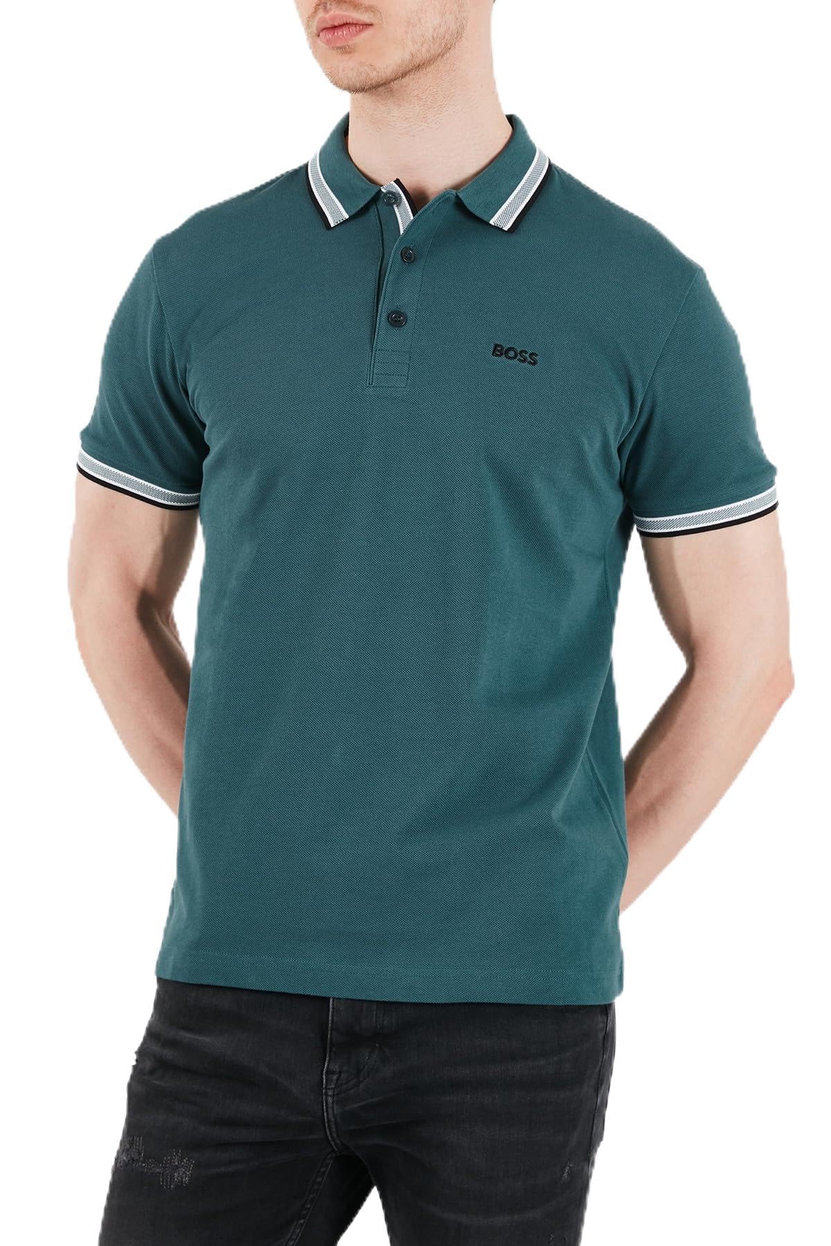 BOSS Men's Paddy 10241663 01 Polo, Open Green 356, XL