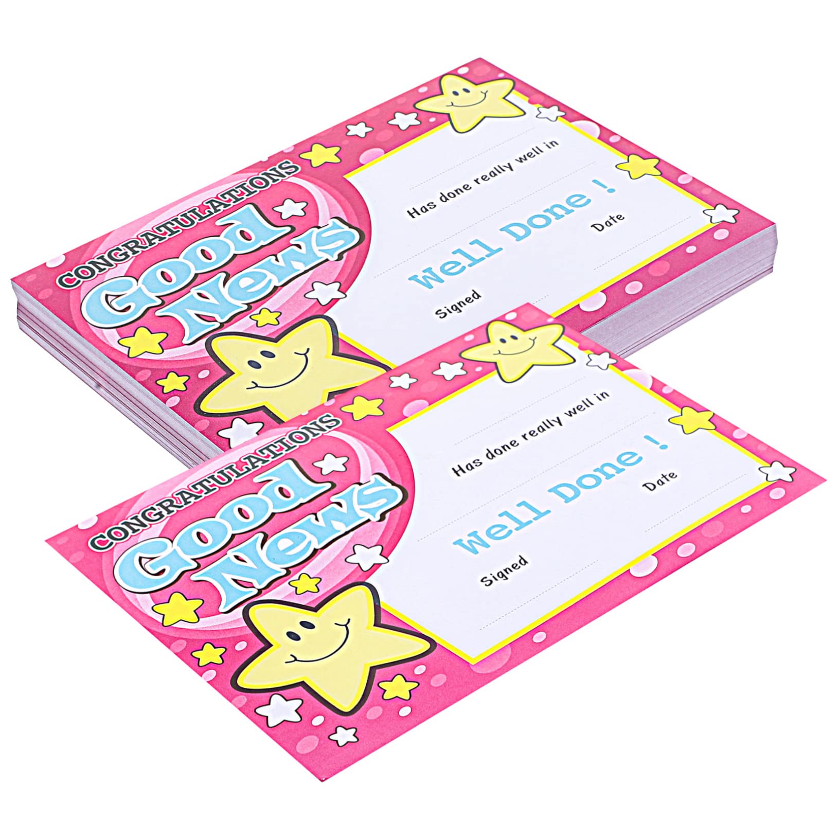 Uonlytech Hojas de Certificados de Premios y Certificados Creativos de Jardín de Infantes en Papel Grueso Púrpura 100 para Niños Ideales para Estudiantes