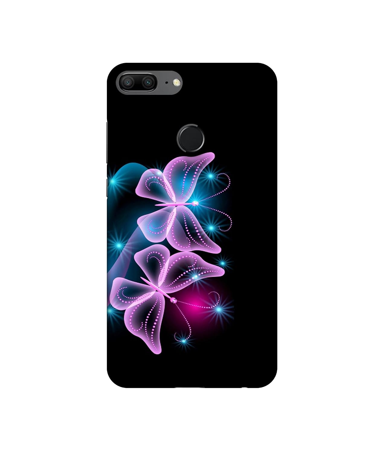 Amazon Brand – Solimo Designer Butterflies Neon Light UV Printed Soft Back Case Mobile Cover for Huawei Honor 9 Lite