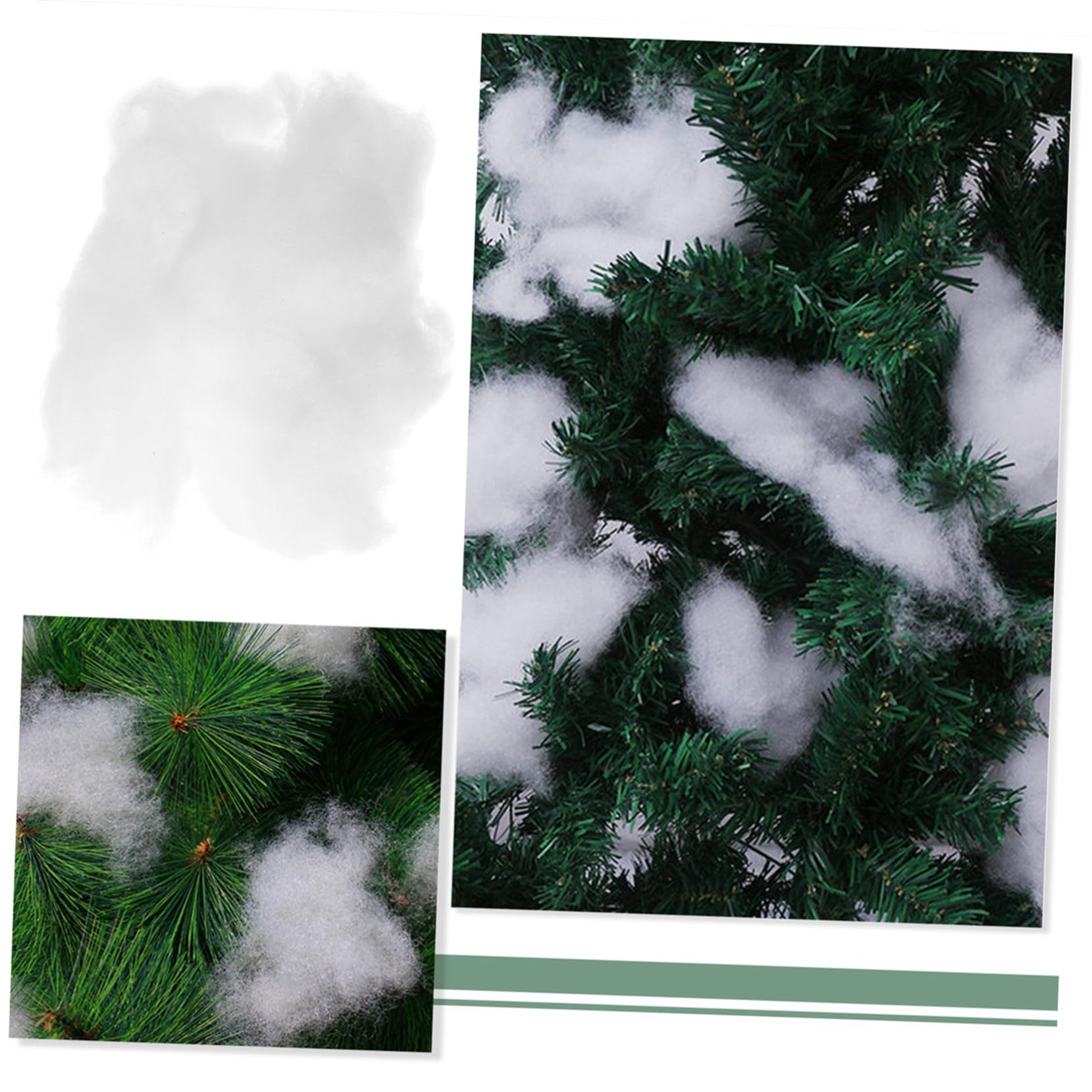 OFFSCH 3pcs Fake Snow for Crafts Realistic Artificial Snow Decor for Christmas Scenes Versatile Imitation for Decorations Holiday Displays