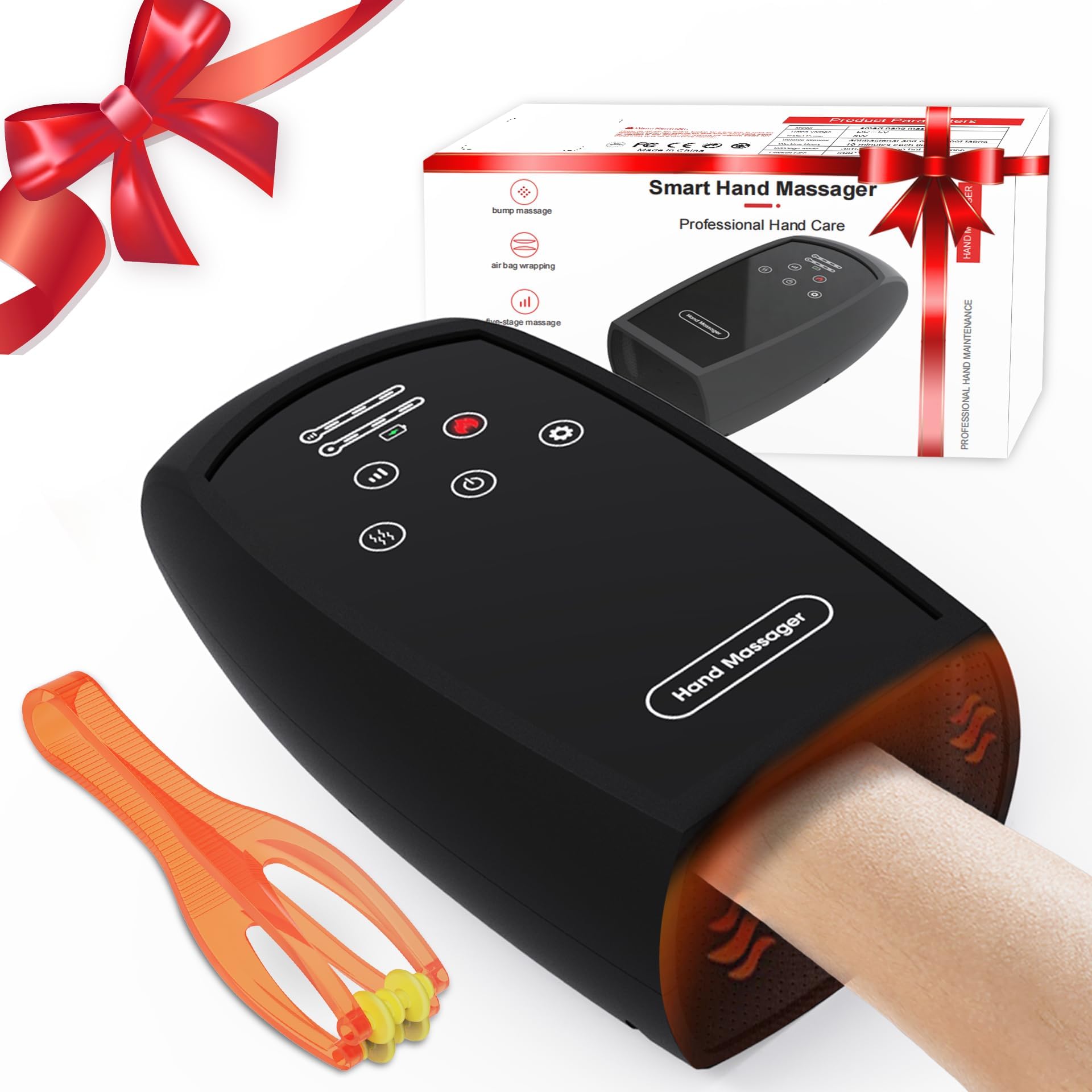 WutsarWutsar Gifts for Women/Men,Birthday Gifts for Women - Hand Massager with Heat,Lightning Deals of Today Prime - Gifts for Mom Dad,Teen Girl Gifts Trendy Stuff(Black)