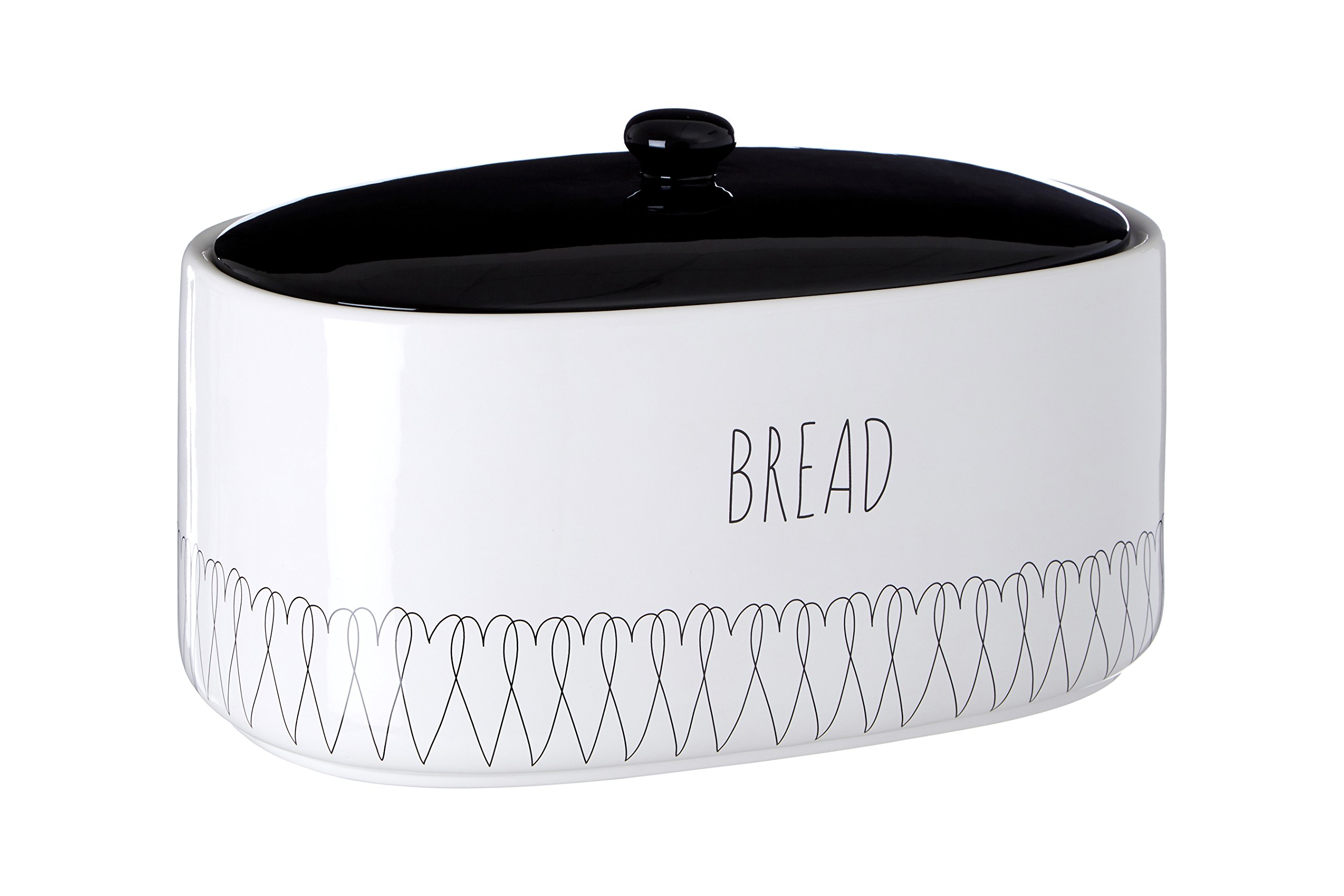 Premier Housewares Design Heartlines kanister na chleb, dolomit, biały, 22 x 32 x 19