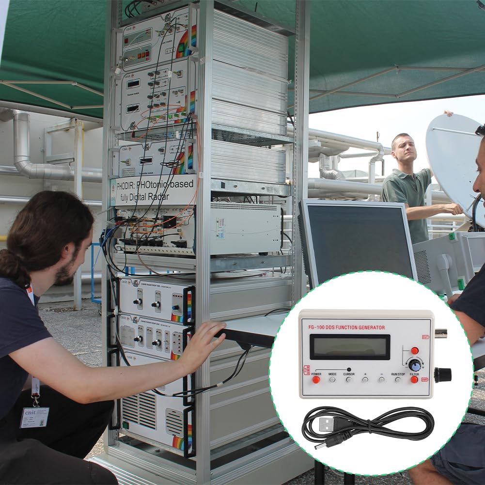 1HZ-500KHZ DDS Functional Signal Generator, Mini Function Low Frequency Signals Generators Sine Triangle Square Sawtooth Waveform Ideal for Oscilloscope Calibration Audio Testing Stress Relief