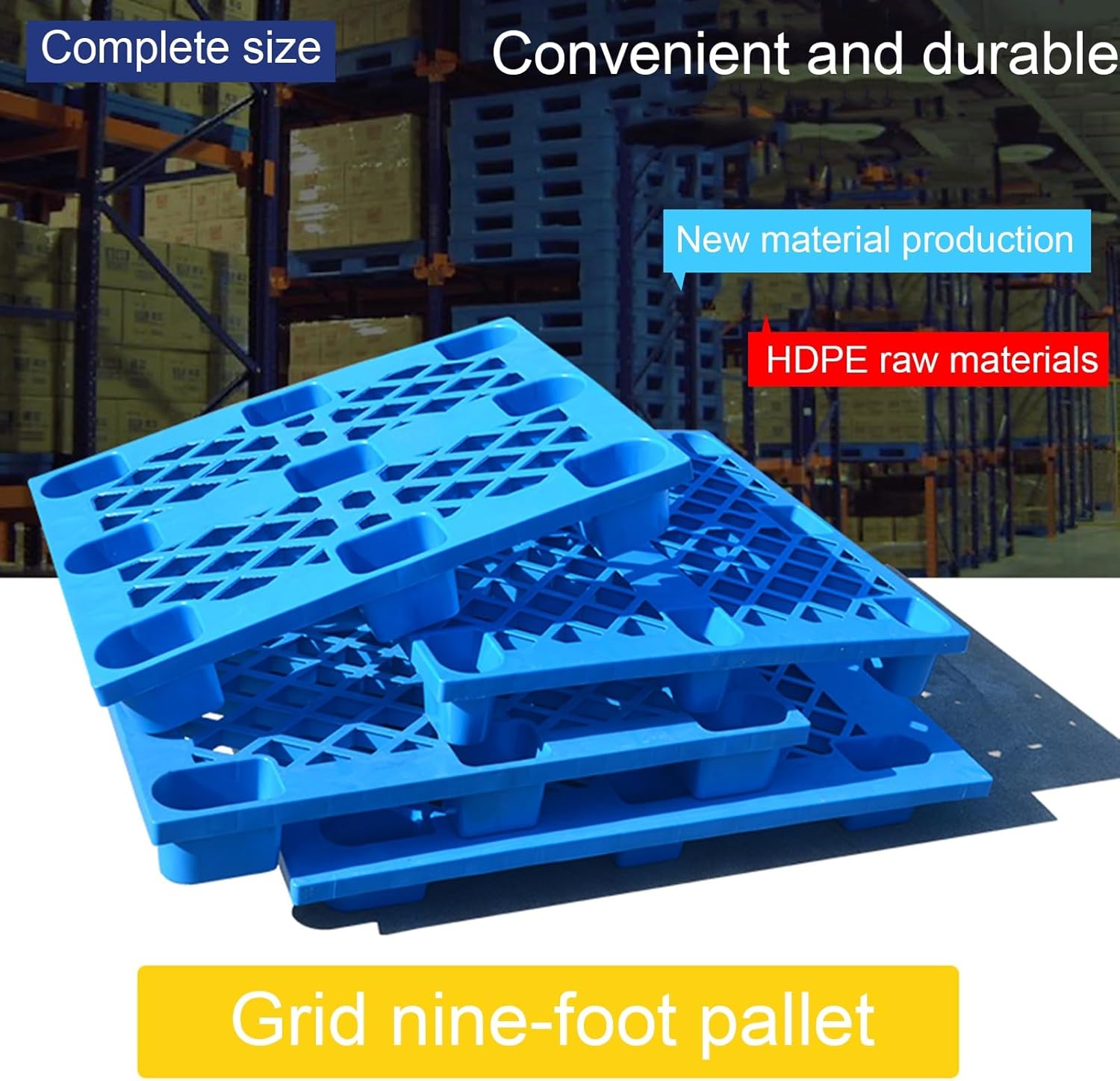 Spliceable Outdoor Breathable Grid Platform, Plastic Pallets, Lightweight Pallet, Interlocking Storage Pad with Breathable Grids(35x50x12cm)
