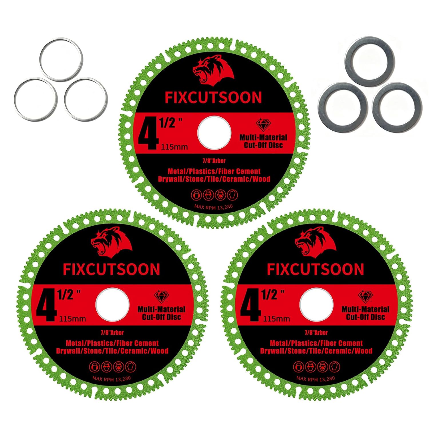 4-1/2 x 7/8 Indestructible Multi-Material Cutting Disc for Angle Grinder