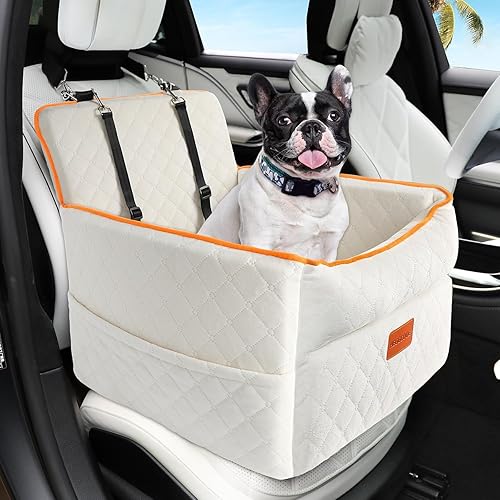 Miniatura 14 de Asiento de automóvil para perros pequeños, asientos elevadores de espuma viscoelástica para perros con cojín grueso para perros medianos de menos de