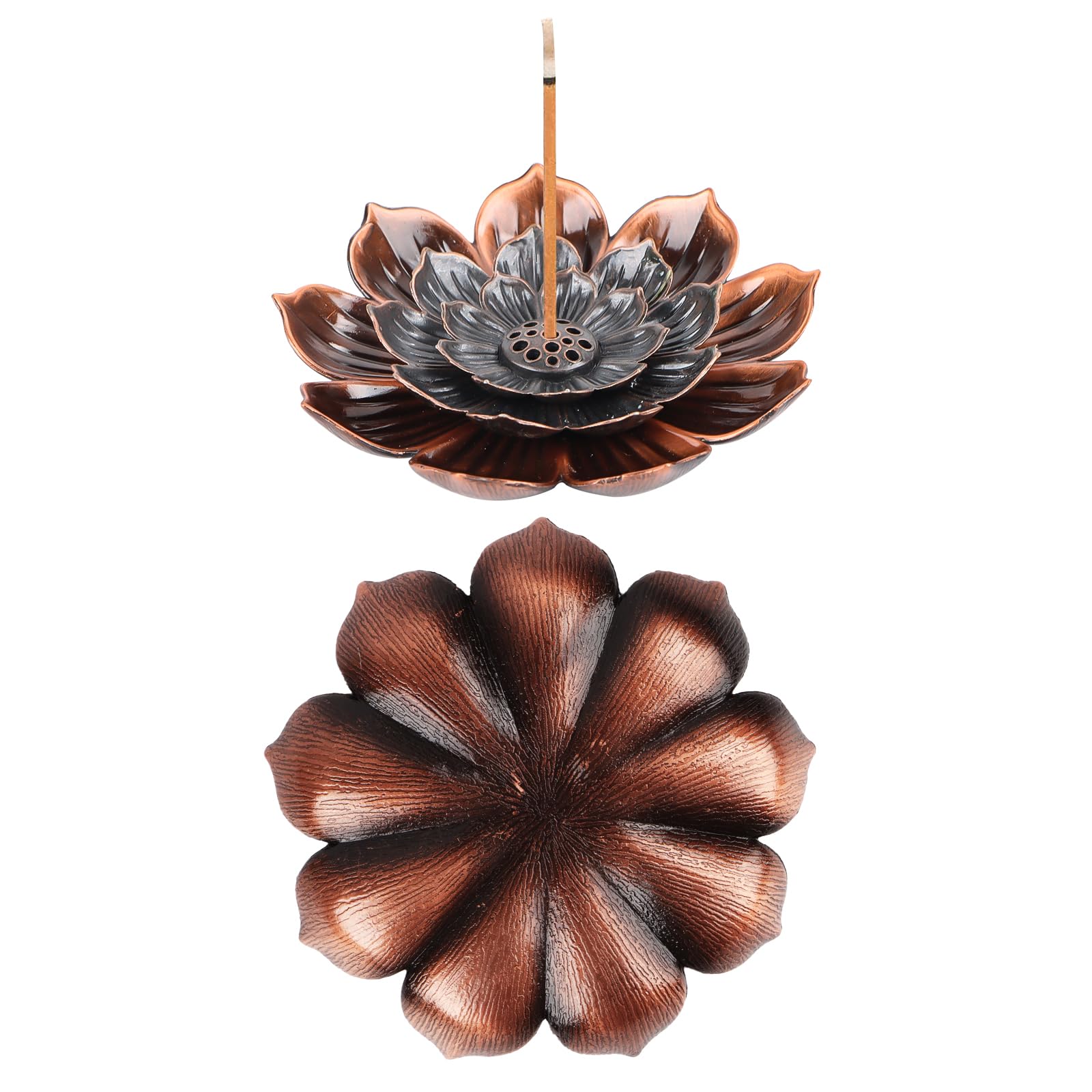 4 Pcs Incense Holder,Lotus Incense Stick Holders Burner Holder Detachable Incense Ash Catcher with 6 Incense Holes for Office Tea House Meditation Yoga SPA Home Fragrance Decor - Image 3