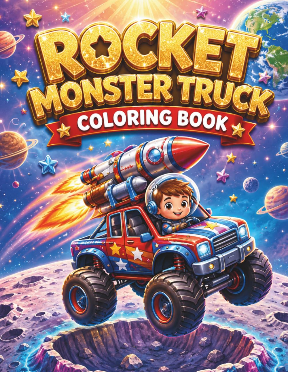 Rocket Monster Truck Coloring Book: An Epic Adventure Coloring Book for Creative Kids and Little Explorers
