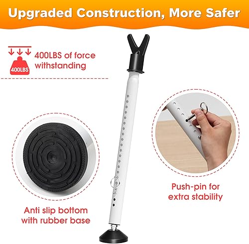 Miniatura 3 de Barra de seguridad para puerta corredera Barra de seguridad para puertaventana de 19 a 52 pulgadas Barra de seguridad ajustable de alta