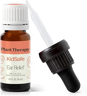 Plant Therapy KidSafe Ear Relief Essential Oil Ear Drops Blend Pre-Diluted 10 mL (1/3 oz) 100% Pure, Kid Safe, Natural Eardrops, for Children & Adults, Therapeutic Grade