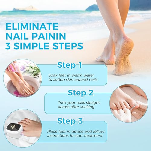 Miniatura 7 de Dispositivo láser de limpieza de hongos en las uñas, tratamiento láser eficaz para uñas dañadas y descoloridas gruesas de los pies y uñas