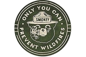 Smokey Bear 12" Round Metal Tin Signs Wall Decor