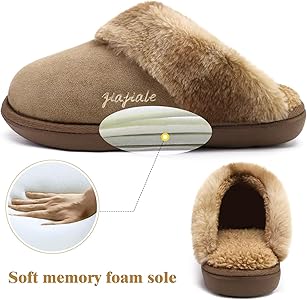 Amazon.com | jiajiale Women's Arch Support Memory Foam Slippers