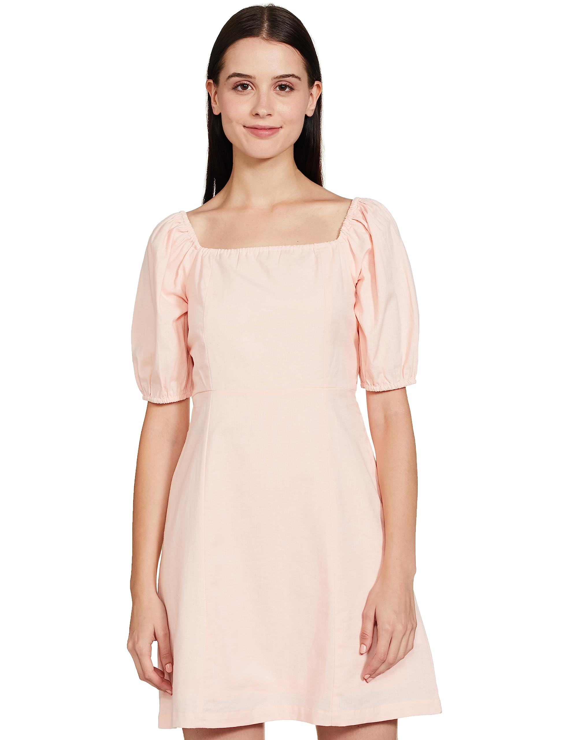 Amazon Brand - Eden & IvyWomen's Cotton Flax A-Line One Piece Mini-Length Dress