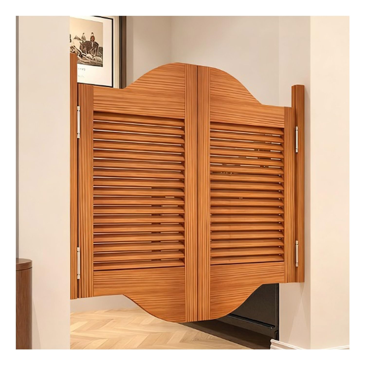 Porte battante avec charnières à fermeture automatique pour couloir et séparation de pièces