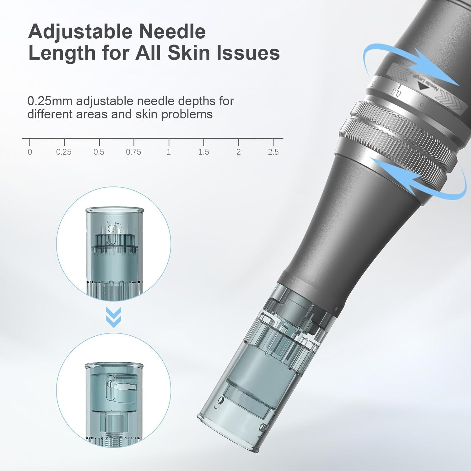 Dr Pen M8 Microneedle Pen for Home Use - 0.25mm Dr pen M8 Mcroneeding Derma Roller Pen for Women Men - Micro Needle Roller Pen for Skin Tools