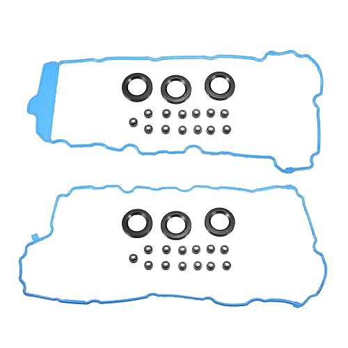 X AUTOHAUX Juego de juntas de tapa de válvula de motor con ojales VS50808R Goma para Cadillac CTS SRX para Chevrolet Captiva para Buick Enclave