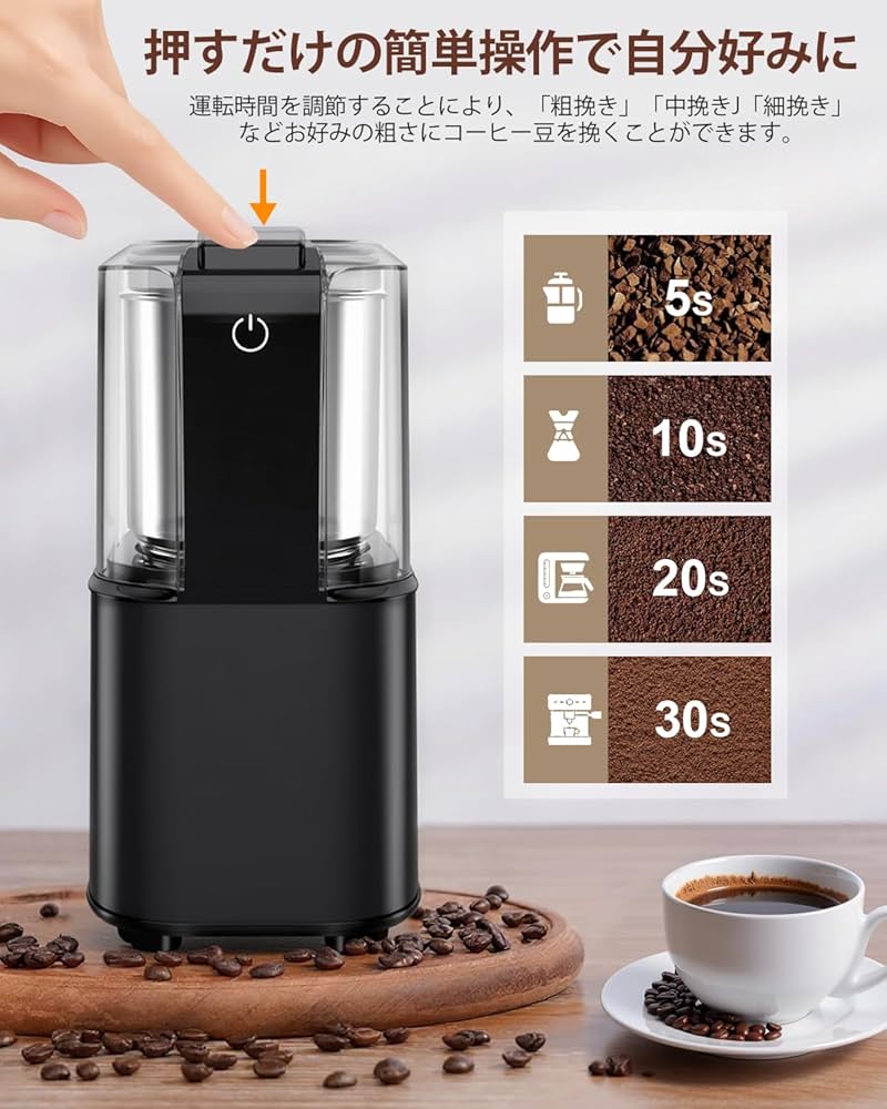Amazon.co.jp: コーヒーミル 電動 カッター コーヒー電動ミル Amazon.co.jp: コーヒーミル 電動 カッター コーヒー電動ミル
