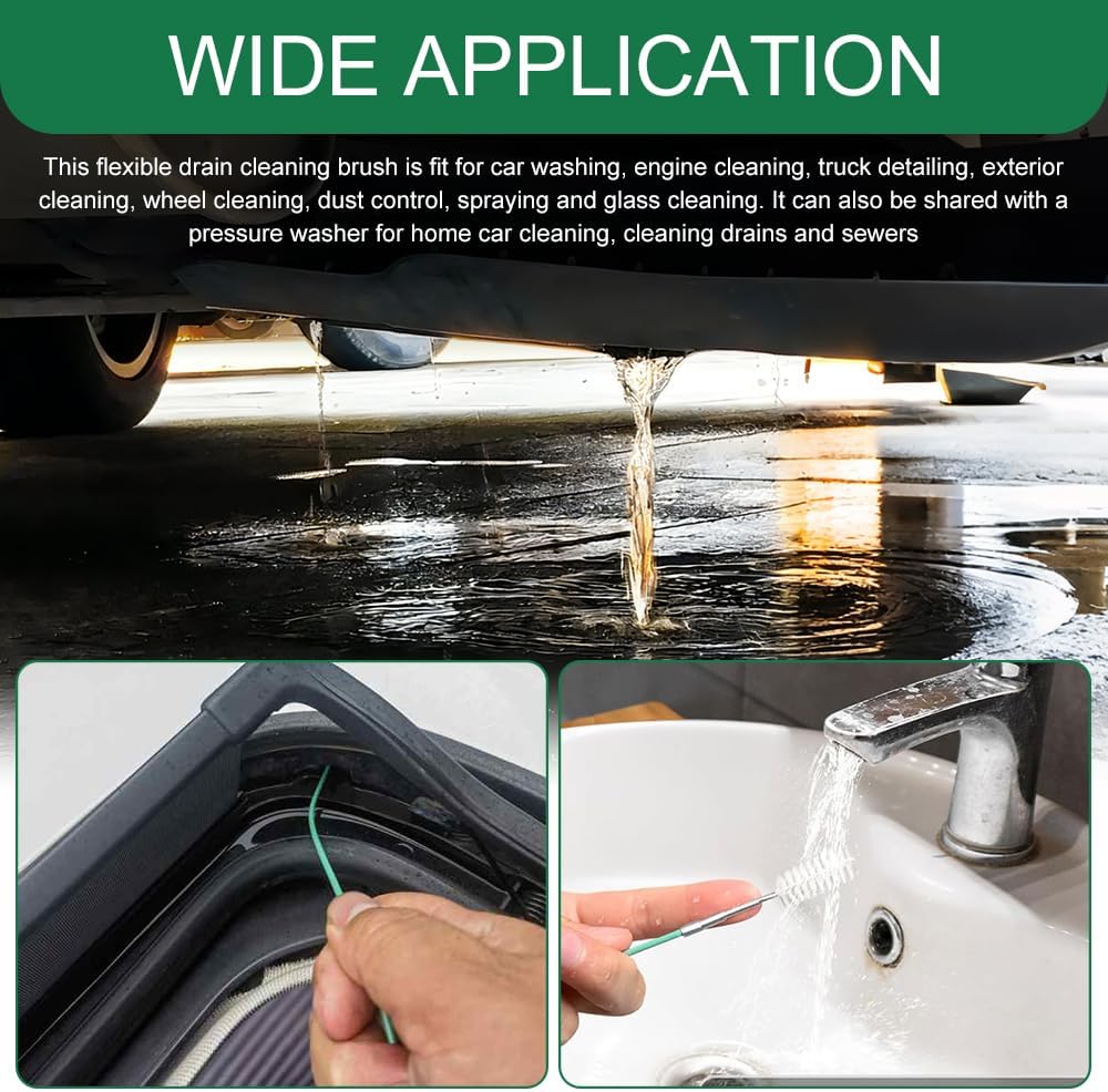 Auto Sunroof Drain Cleaning Tool, 197Inch Flexible Tube Cleaning Brush | Drain Brush Extra Long Pipe Cleaners, Slim Drain Dredging Tool Tube Cleaning Brush, for Drains, Sewers, Windshields