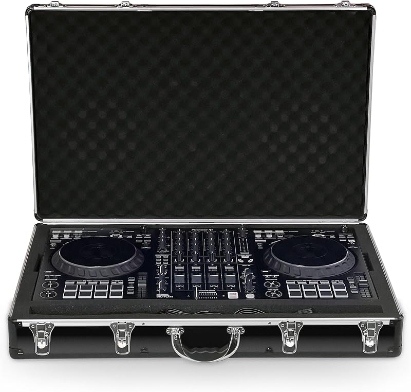 Case for Pioneer DJ DDJ-FLX10 - Lightweight UNISON Hard Case | Ultra-Lightweight and Durable Aluminum Case, Die-Cut Foam Padded Interior With Cable Storage Space, Comfortable Padded Handle