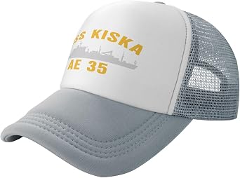 USS Kiska Ae 35 Mesh Cap Trucker Cap Sports Baseball Cap Casual Unisex Adjustable Hat Hip Hop Cap