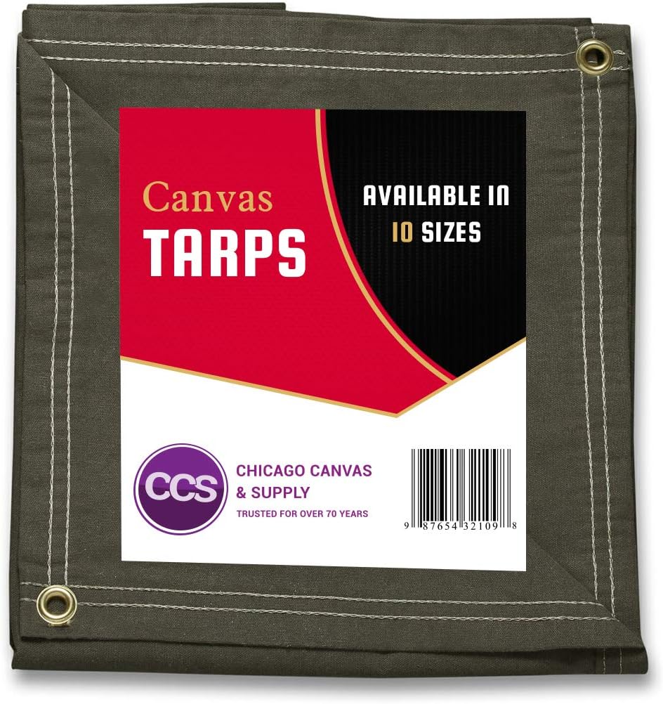 Best Cyber Monday 🔥 Heavy Duty Waterproof Canvas Tarp by CCS Chicago Canvas & Supply – Extra Durable Multipurpose Camping Tarp Cover with Rustproof Grommets for Industrial & Commercial Use, Olive Drab, 12 by 20 Feet Cheapest 🛒 Heavy Duty Waterproof Canvas Tarp by CCS Chicago Canvas & Supply – Extra Durable Multipurpose Camping Tarp Cover with Rustproof Grommets for Industrial & Commercial Use, Olive Drab, 12 by 20 Feet