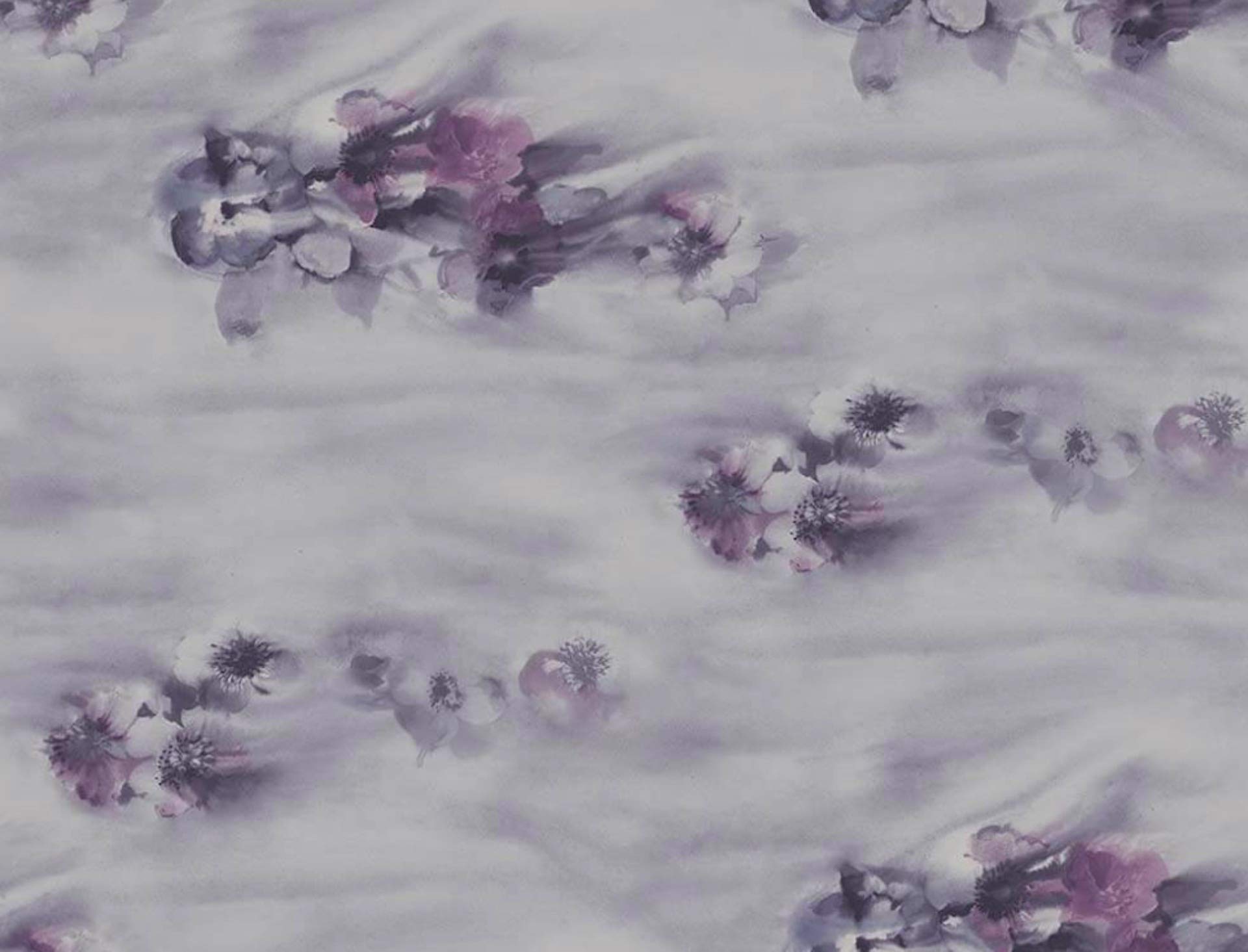 Buy Flower Wallpaper Metallic Wallpaper Purple Wallpaper Purple Floral Wallpaper Purple Silver