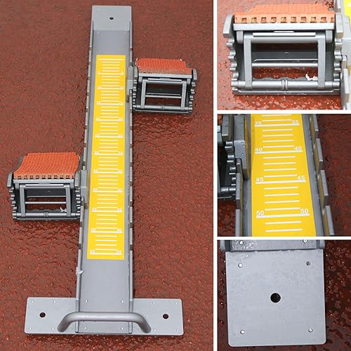 Miniatura 8 de Supvision Pedales Sprinter multifunción, bloque de arranque, 6 ángulos, ajustable, pistas y campo de aluminio, adecuados para pistas de ceniza de