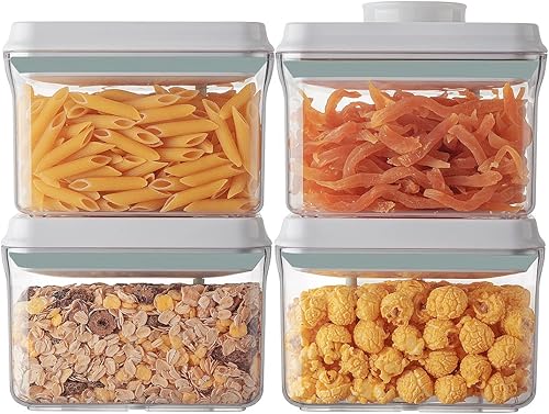 Miniatura 9 de Ankou Recipiente hermético de almacenamiento de alimentos con tapa y cuchara de 4.4 fl oz, 4 L/4.2 cuartos de galón sin BPA, contenedor de arroz,