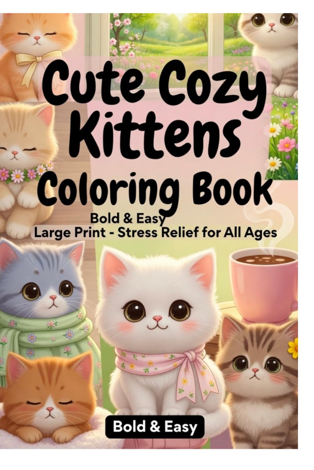 Cute Cozy Kittens: coloring book