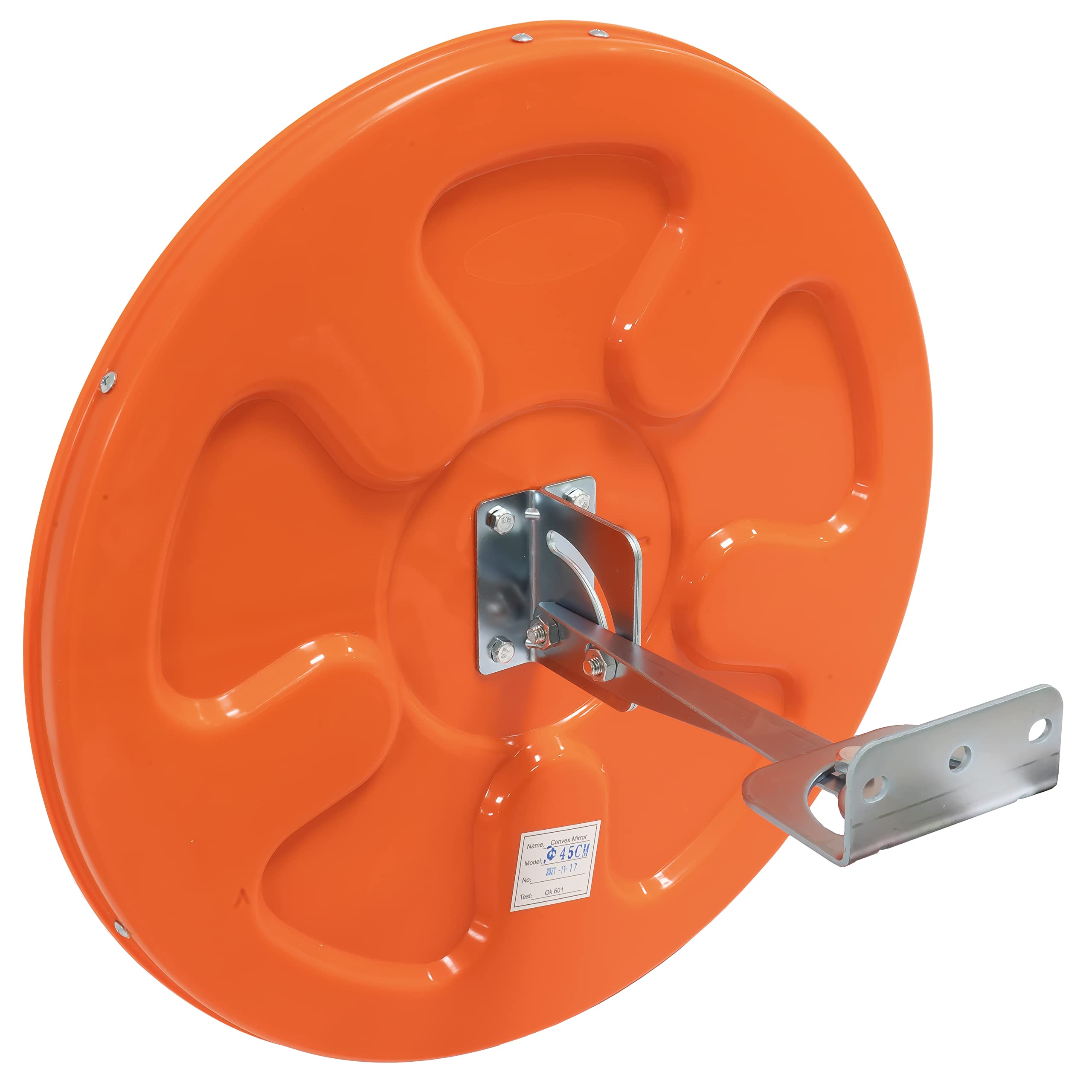 Amig - Specchio convesso di sicurezza e sorveglianza Ø30 cm diametro - Specchio stradale - Visione negli angoli ciechi, nelle colonne e negli angoli di negozi e garage - Arancia