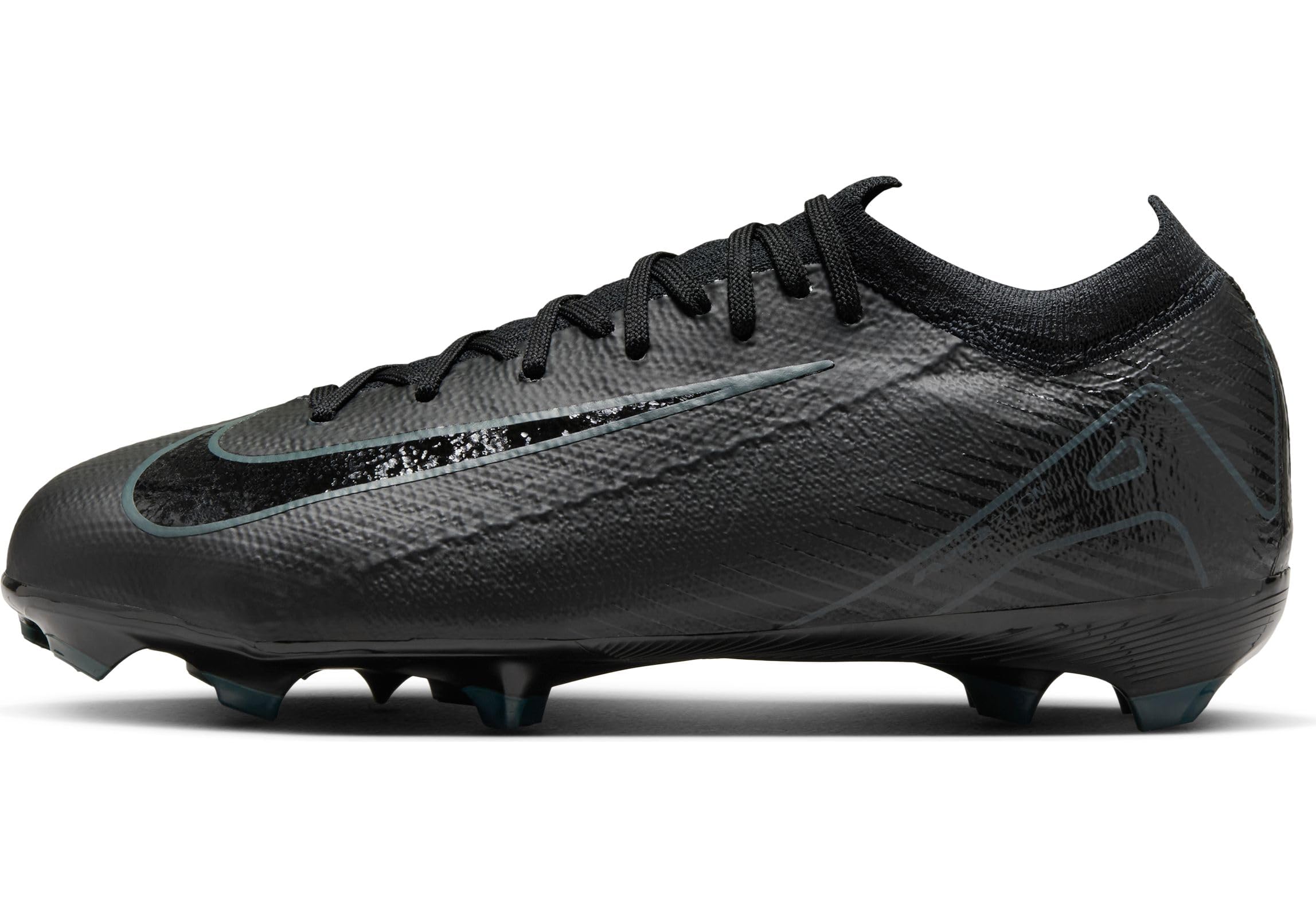 Nike Jr. Mercurial Vapor 16 Pro Little/Big Kids' FG Low-Top Soccer Cleats (HF5448-002, Black/Deep Jungle/Black) Size 5
