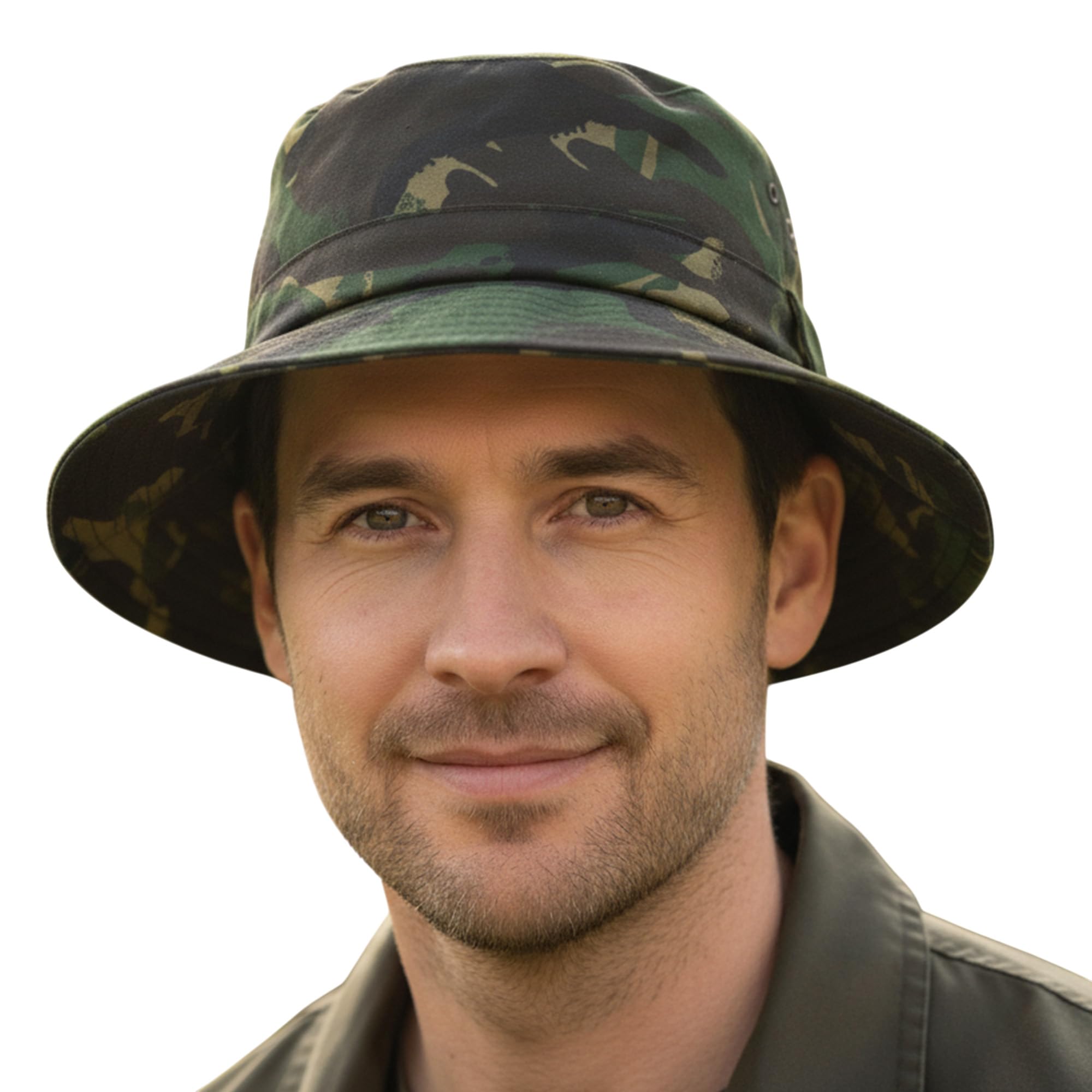 Game Technical Apparel Safari Boonie Bush Waxed Cotton Bucket Sun Hat (L - 59cm, Camouflage)