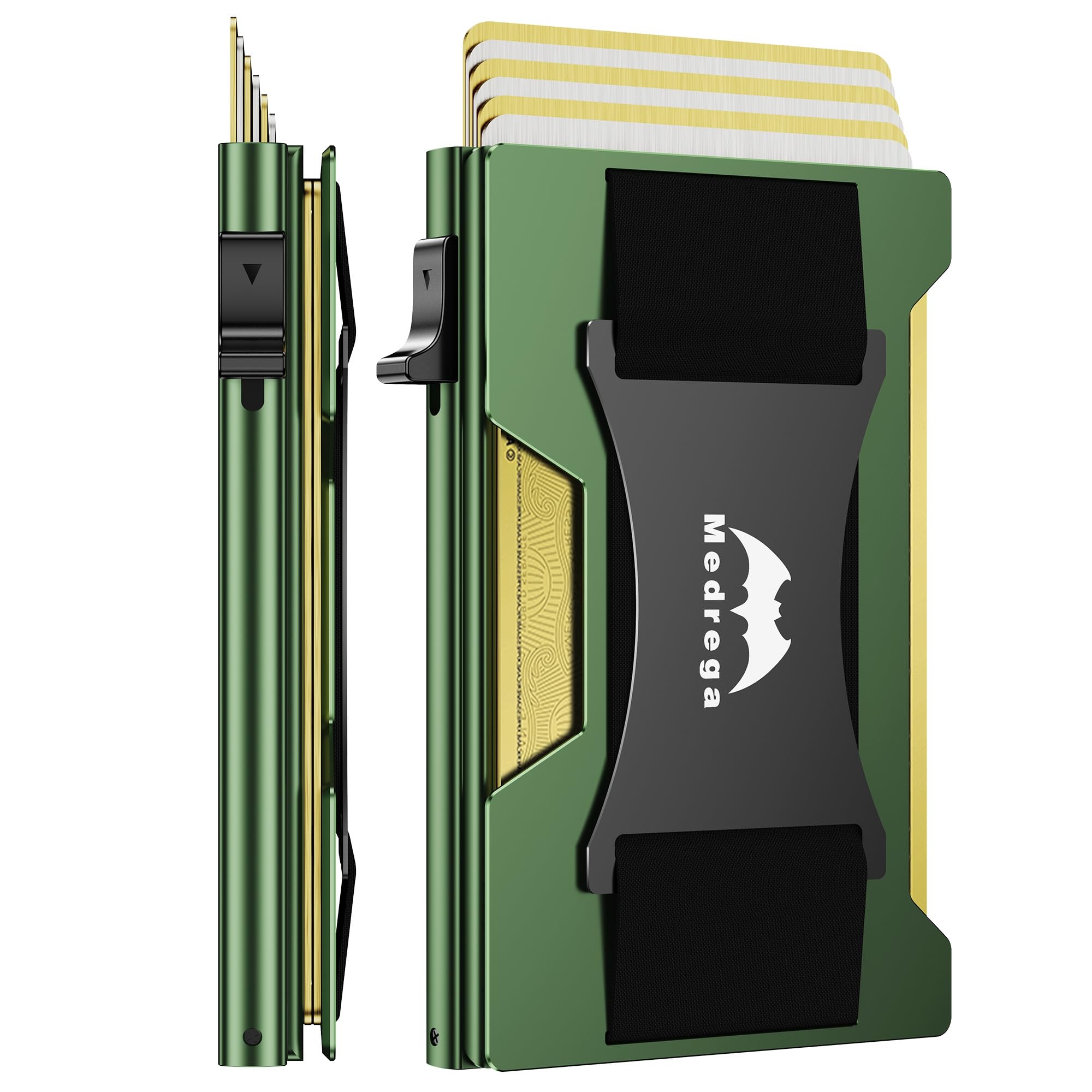 Smart Wallet for Men Slim Minimalist: Metal Pop Up Wallet - RFID Front Pocket Credit Card Holder - Gift for Male Husband at Anniversay Brithday