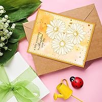 Vista 7 de ORIGACH Sellos y troqueles de manzanilla para hacer tarjetas, juego de troqueles y sellos de flores para álbum de recortes de bricolaje decorativo