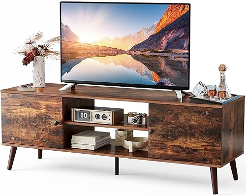 DUMOS TV Stand for 55 60 inch TV, Entertainment Center