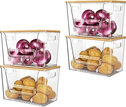 Miniatura 11 de Delamu Juego de 2 organizadores y almacenamiento de despensa, organizador de bolsas de basura debajo del fregadero para bolsas de 4-13 galones