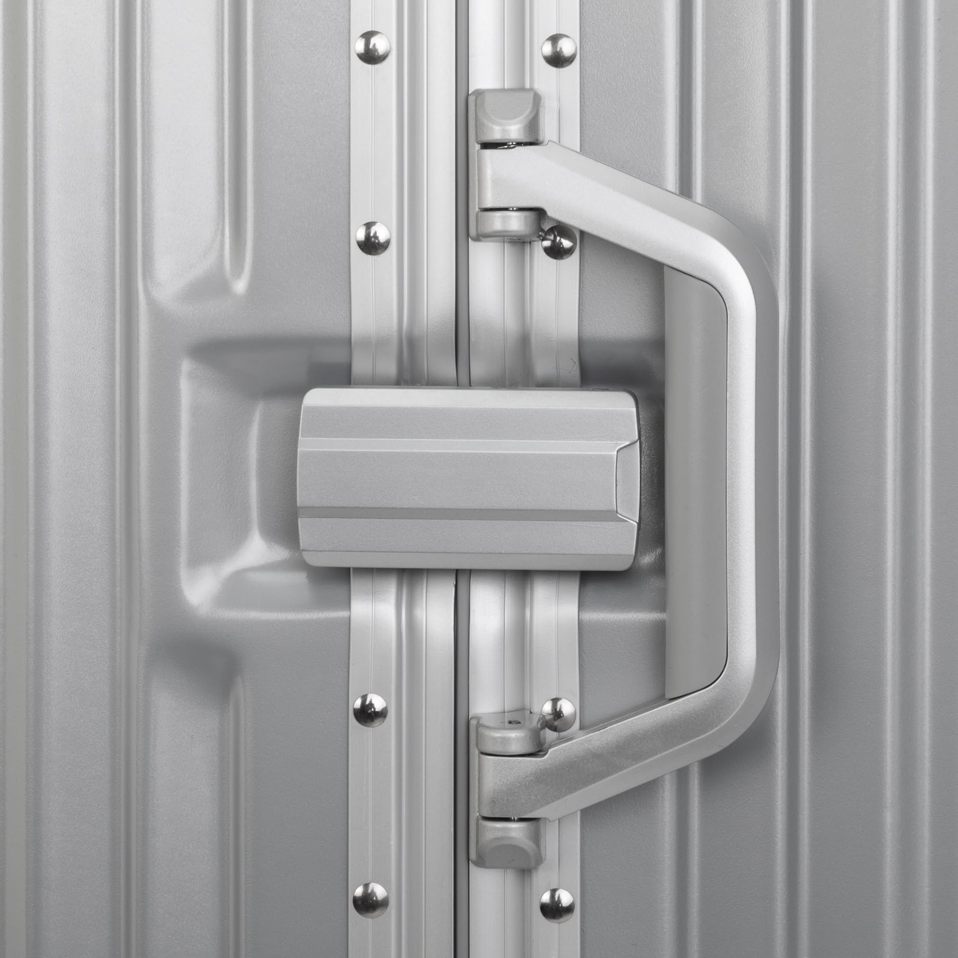 Travelhouse London Kofferset Silber S-55cm, L-75cm · Aluminium-Rahmen · Polykarbonat Hartschale · Handgepäckkoffer +Reisekoffer · Vol. S-44L · L-108L 4X Silent Move Doppelrollen 2X TSA Schloss