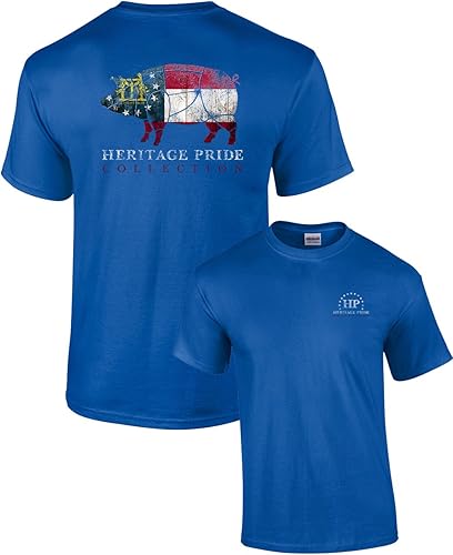 Heritage Pride Georgia Dog Puppy Canine Patriotic Adult Short Sleeve T-Shirt