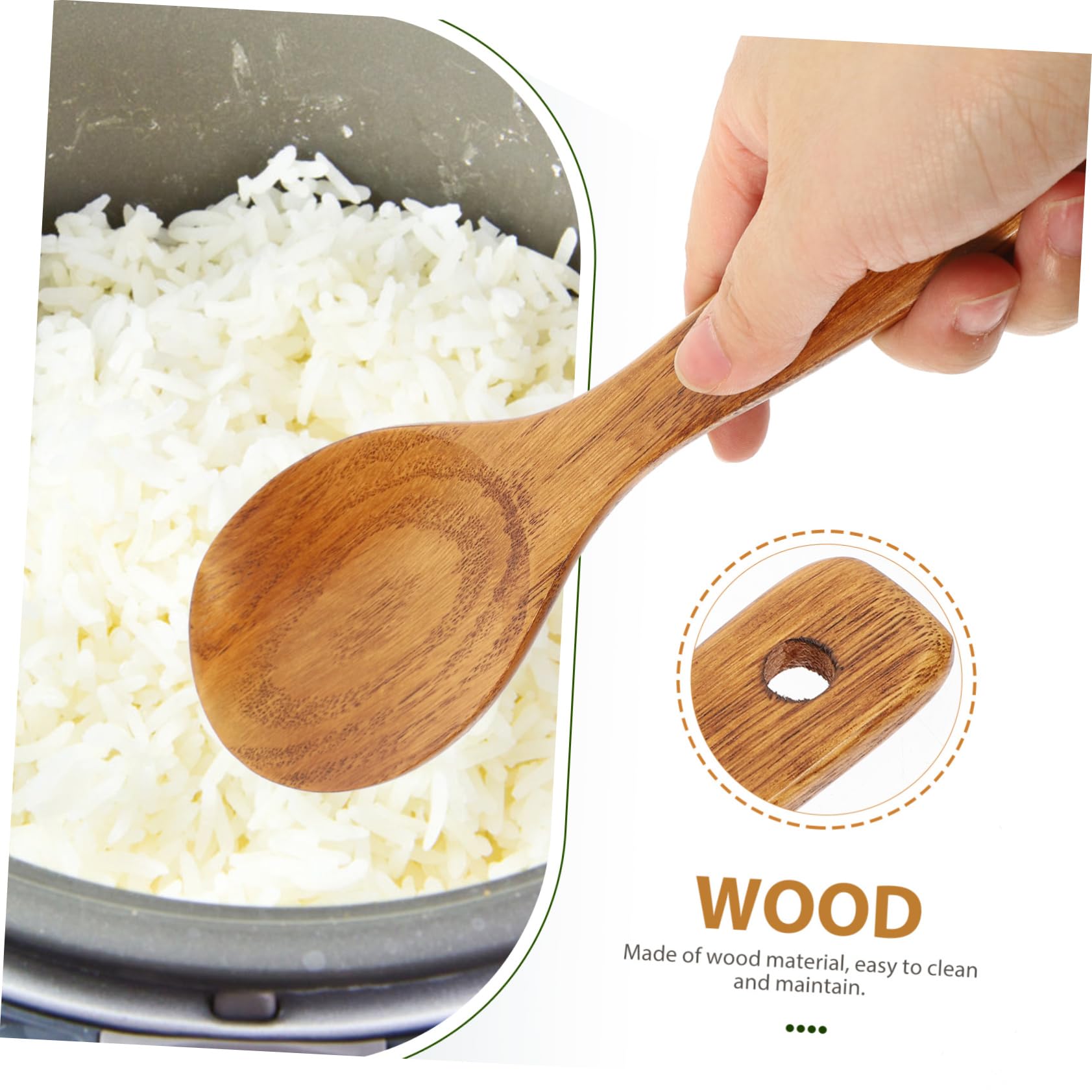 SHOWERORO Japanese Spoon Wood Rice Paddle Wood Kitchen Spoon Kitchen Rice  Spoon Wood Spoon Rice Spatula Wooden Rice Scoop Rice Serving Spoon Rice  Ladle Food Porridge Spoon Bamboo : Buy Online at