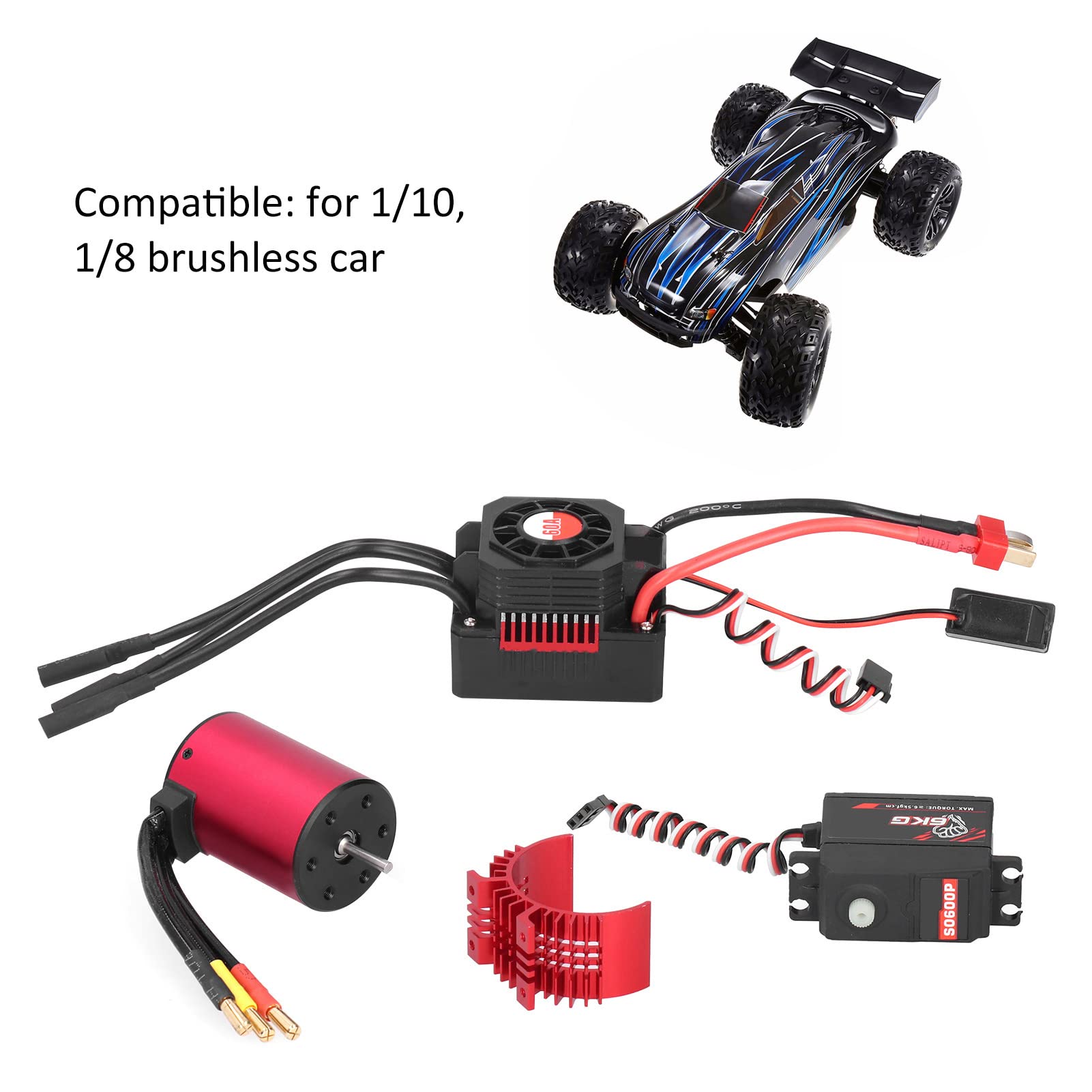 Changor 3650 Zestaw Bezszczotkowego Silnika z 60A ESC i Metalowym