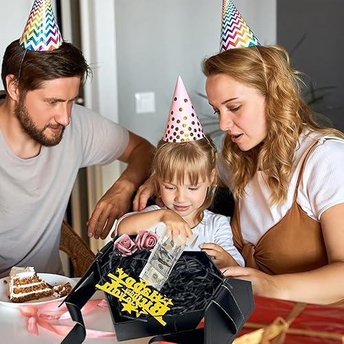 Vista 16 de Caja de dinero para regalo en efectivo, caja de regalo para dinero en efectivo, ideas rosadas, caja de regalo con tarjeta y cinta, regalo sorpresa