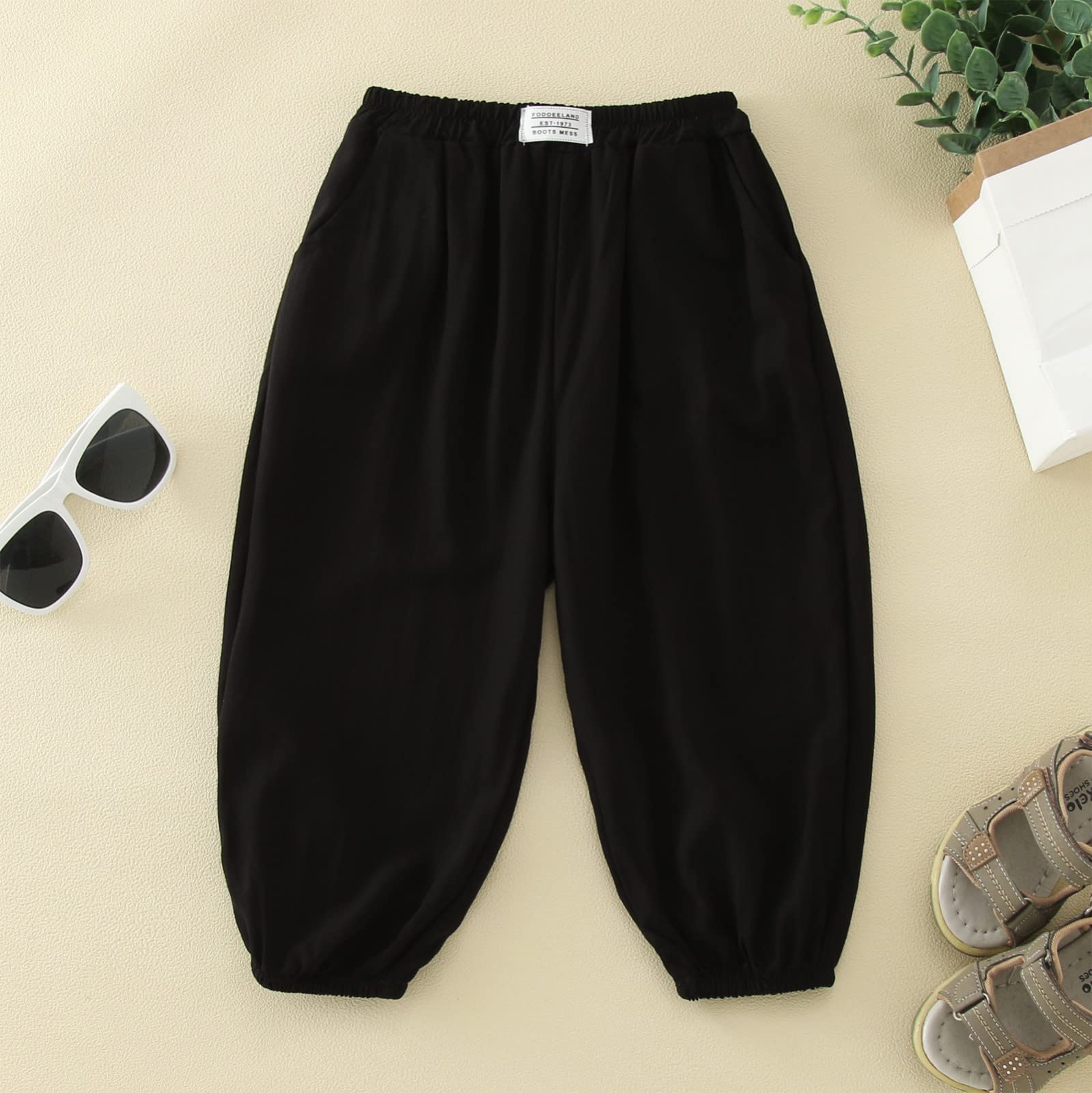 Generic Toddler Summer Pants Baggy Girls Boys Summer Solid Color Thin Anti Pants Bottoming Pants
