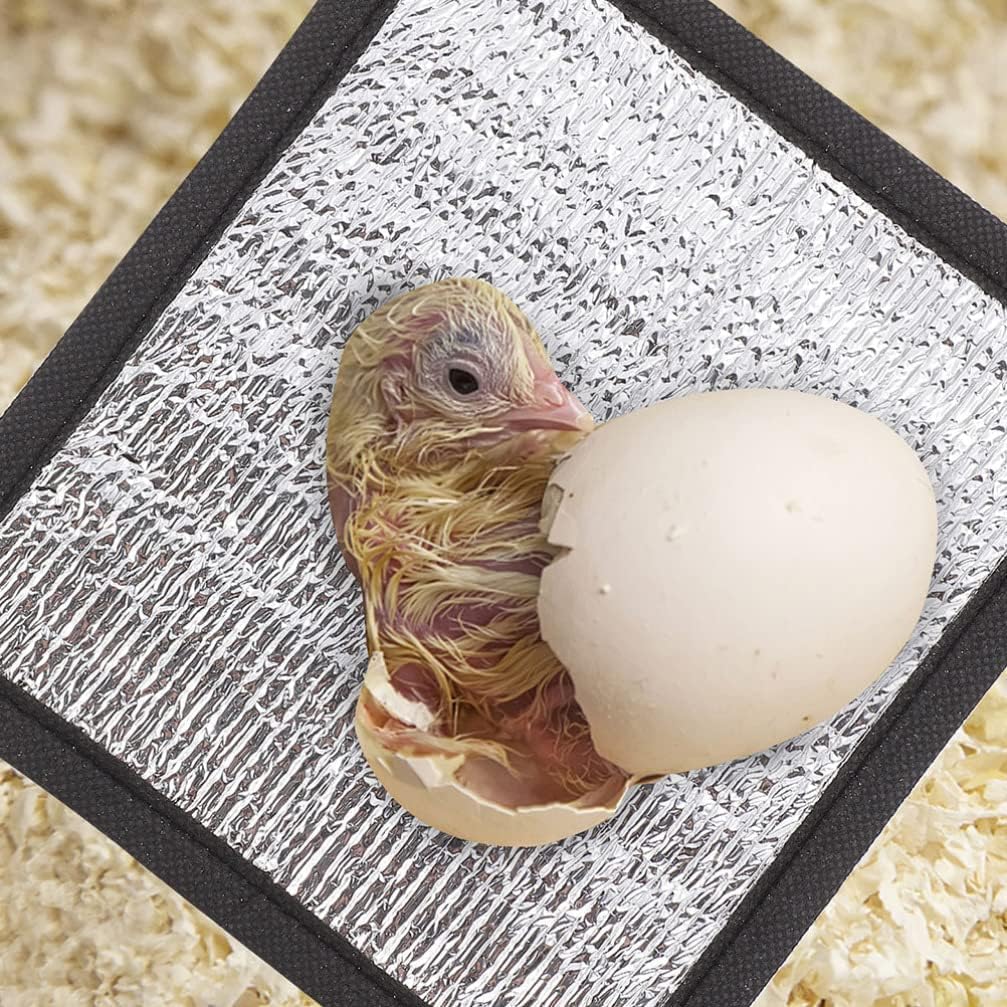 Reptile Heat Mat 4pcs Reptiles Heat Pads Reflective Films Hatching Mats Warm Egg Incubator Tray for Tortoise Snakes Lizard 16x16CM