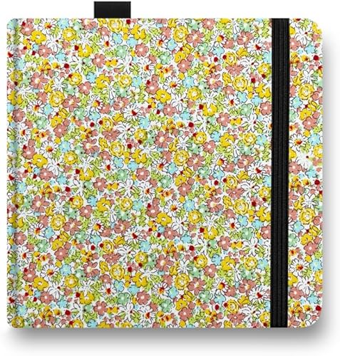 Miniatura 13 de E-WEICHEN 5x5 Cuadernos de acuarela de tela portátiles hechos a mano con tapa dura de tela cosida para viajes Papel para acuarela de 140LB/300gsm 20