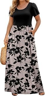 IN'VOLAND Womens Plus Size Maxi Dresses Casual Long Dress with Pockets